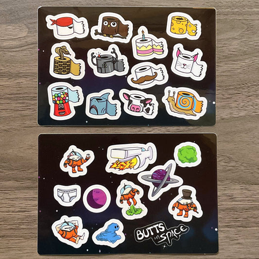 Butts in Space Sticker Sheets image 0